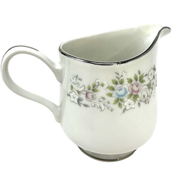 Carlion Fine China Creamer And Sugar Bowl with Lid Set Corsage #481 Japan Floral - Picture 12 of 14